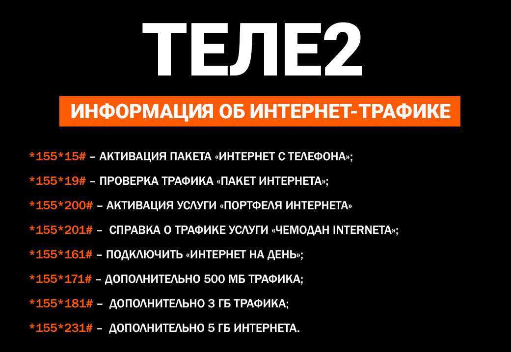 Как пополнить трафик на теле2?